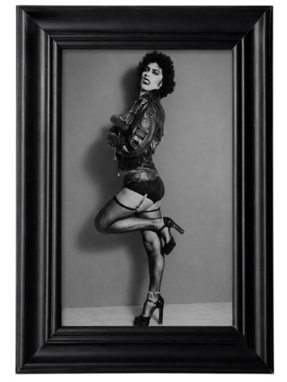Tim Curry Rocky Horror Pictures Show Retro Punk Rock Fem Metal Musical Framed